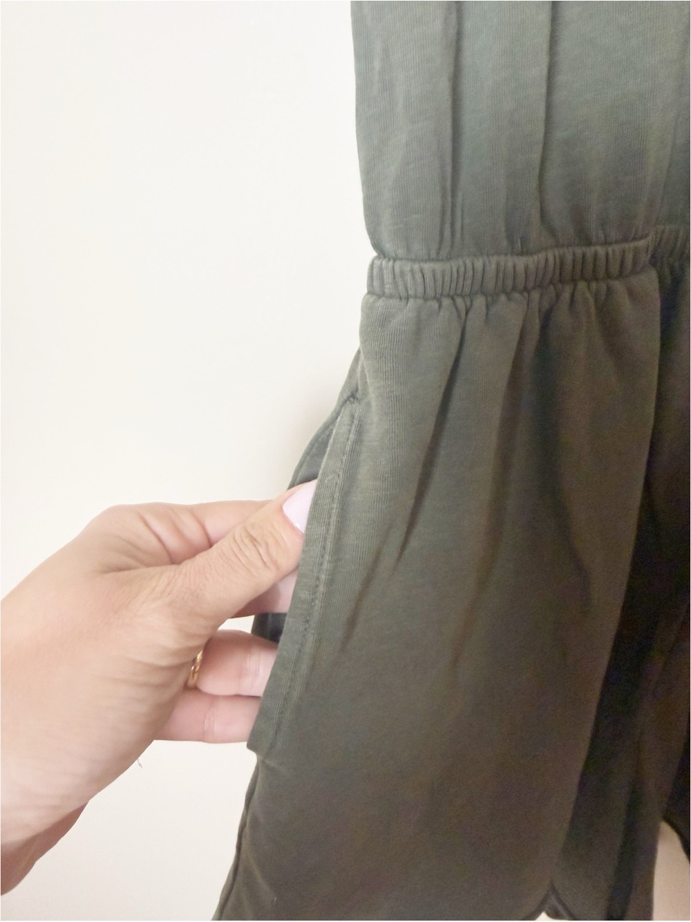 Aerie Ruched Romper Small/P Green - Picture 9 of 12